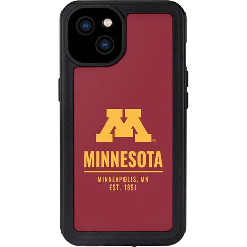 University of Minnesota Minneapolis MN Est 1851 iPhone 15 Plus Waterproof Case